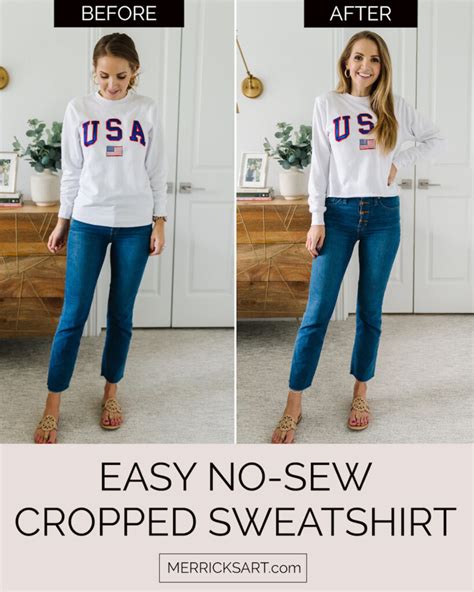how to crop a sweatshirt without cutting it